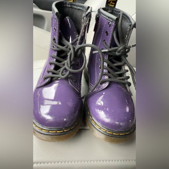 Children’s size 9 Patent Leather Purple Dr. Martens. - Picture 7 of 8